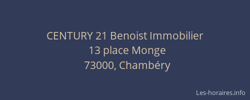 CENTURY 21 Benoist Immobilier