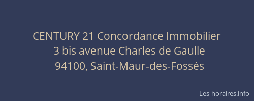 CENTURY 21 Concordance Immobilier