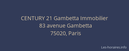 CENTURY 21 Gambetta Immobilier