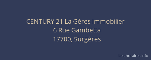 CENTURY 21 La Gères Immobilier