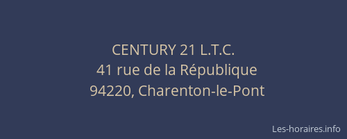 CENTURY 21 L.T.C.
