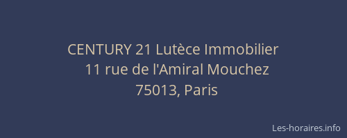 CENTURY 21 Lutèce Immobilier