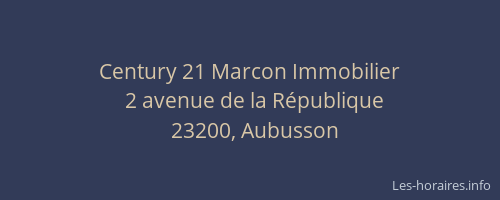 Century 21 Marcon Immobilier