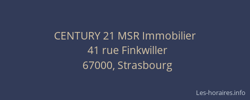 CENTURY 21 MSR Immobilier