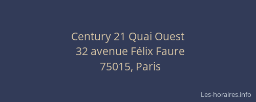 Century 21 Quai Ouest