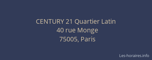 CENTURY 21 Quartier Latin