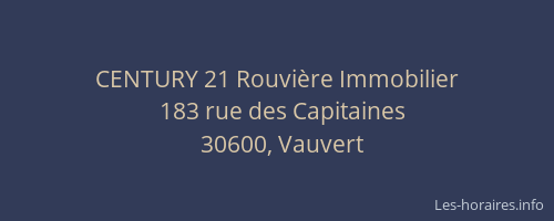 CENTURY 21 Rouvière Immobilier