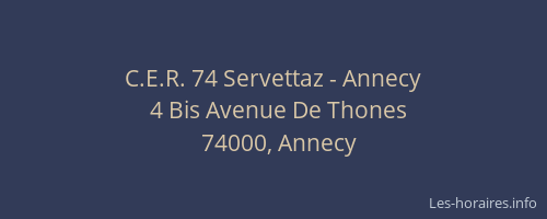 C.E.R. 74 Servettaz - Annecy