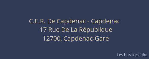 C.E.R. De Capdenac - Capdenac