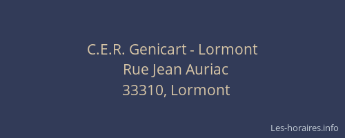C.E.R. Genicart - Lormont