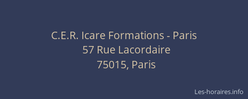 C.E.R. Icare Formations - Paris