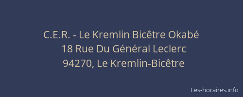 C.E.R. - Le Kremlin Bicêtre Okabé