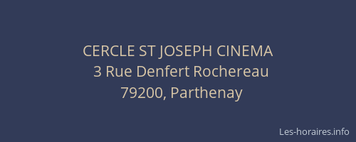 CERCLE ST JOSEPH CINEMA