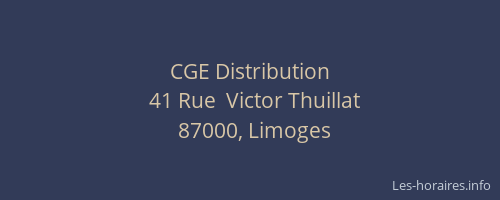 CGE Distribution