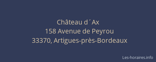 Château d´Ax