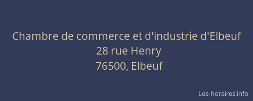 Chambre de commerce et d'industrie d'Elbeuf