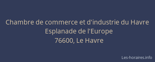 Chambre de commerce et d'industrie du Havre