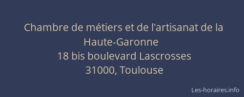 Chambre de métiers et de l'artisanat de la Haute-Garonne