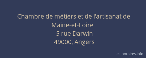 Chambre de métiers et de l'artisanat de Maine-et-Loire