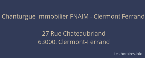 Chanturgue Immobilier FNAIM - Clermont Ferrand