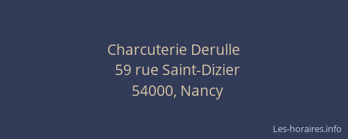 Charcuterie Derulle