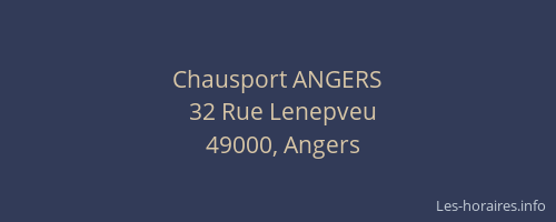 Chausport ANGERS