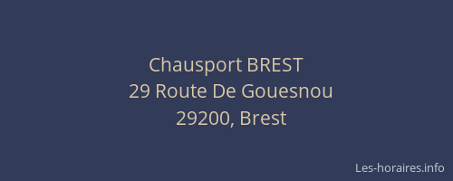 Chausport BREST