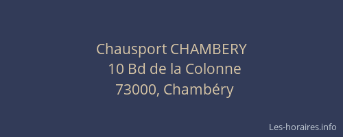 Chausport CHAMBERY