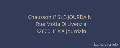Chausson L'ISLE-JOURDAIN