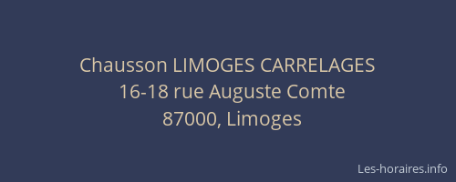 Chausson LIMOGES CARRELAGES