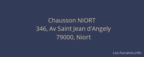 Chausson NIORT