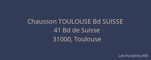 Chausson TOULOUSE Bd SUISSE