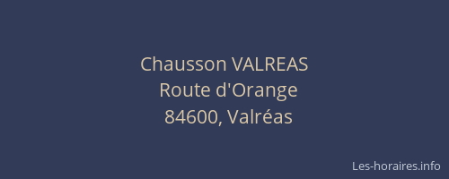 Chausson VALREAS