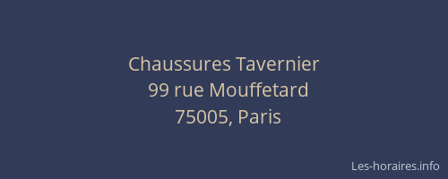 Chaussures Tavernier