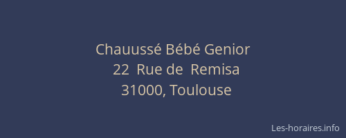 Chauussé Bébé Genior