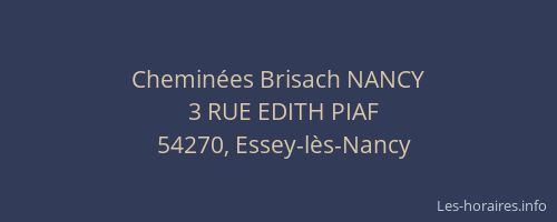 Cheminées Brisach NANCY