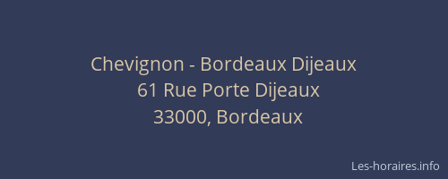 Chevignon - Bordeaux Dijeaux