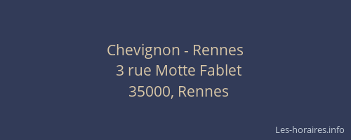 Chevignon - Rennes