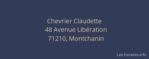 Chevrier Claudette