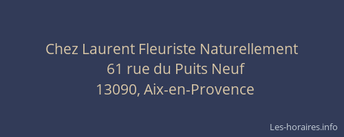 Chez Laurent Fleuriste Naturellement