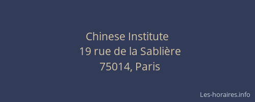 Chinese Institute