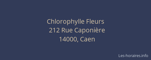 Chlorophylle Fleurs