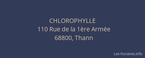 CHLOROPHYLLE