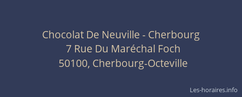 Chocolat De Neuville - Cherbourg