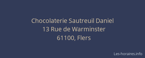 Chocolaterie Sautreuil Daniel