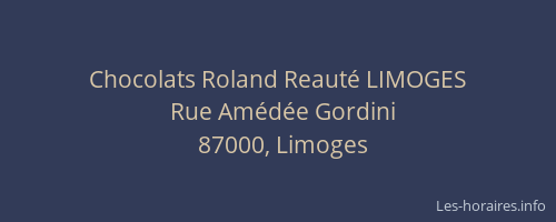 Chocolats Roland Reauté LIMOGES