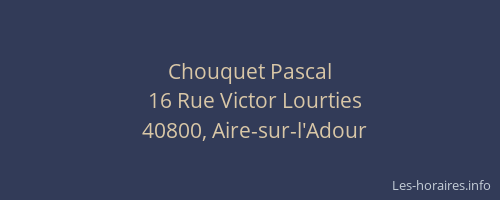 Chouquet Pascal