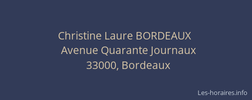 Christine Laure BORDEAUX 