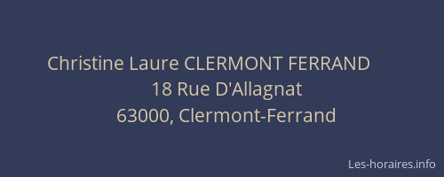 Christine Laure CLERMONT FERRAND      