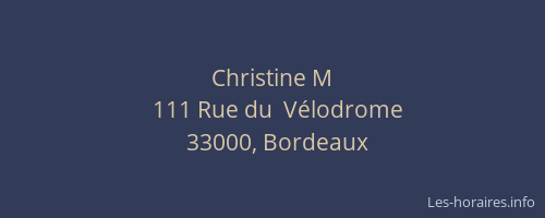 Christine M
